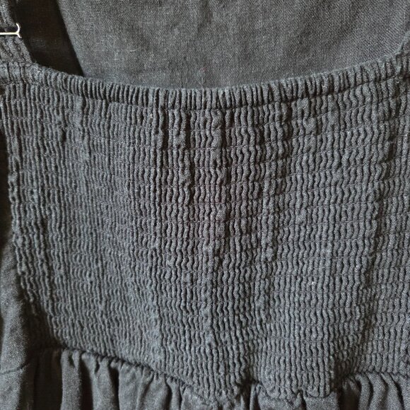 EUC OLD NAVY BLACK LINEN BLEND TANK ROMPER SIZE LARGE - Picture 6 of 16